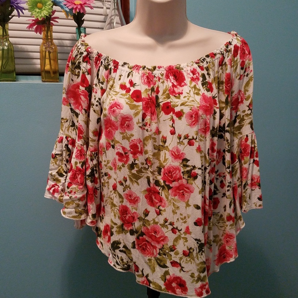 Off the shoulder floral top